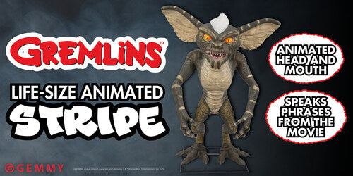Gemmy Stripe Gremlin 3.5 ft LED Halloween Animatronic