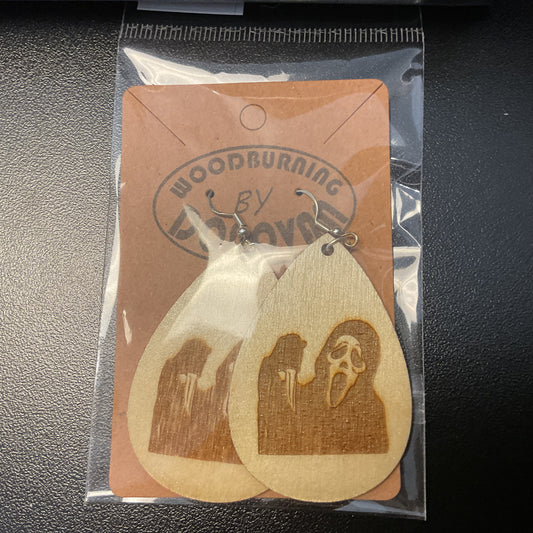EARRINGS - Ghostface "Scream" with Knife (Basic) Earrings