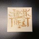 Halloween "Trick or Treat" Small Wooden Trinket Box