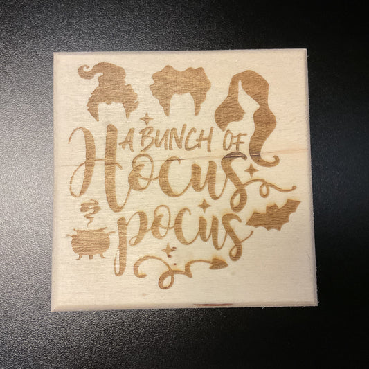 "A Bunch of Hocus Pocus" Small Wooden Trinket Box