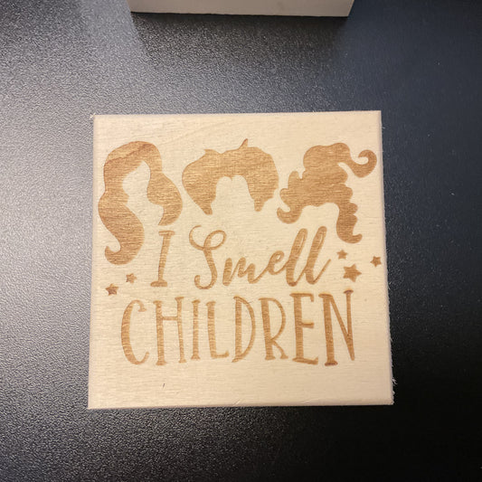 "I Smell Children" Hocus Pocus Small Wooden Trinket Box