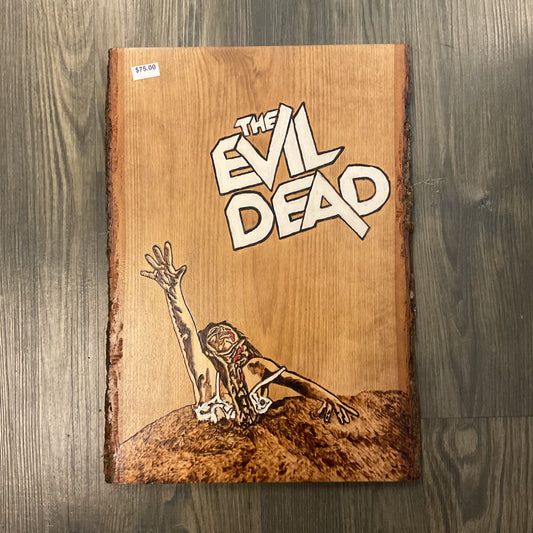 "The Evil Dead" Poster Wood-burned Wall Hanger
