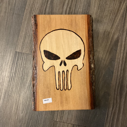"The Punisher" Movie Wood-burned Wall Hanger