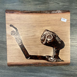 ET "The Extra-Terrestrial" Movie Wood-burned Wall Hanger