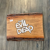 "The Evil Dead" Movie Logo (White) Wood-burned Wall Hanger