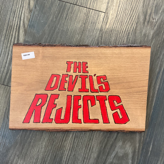 "The Devil's Rejects" Movie Logo Wood-burned Wall Hanger