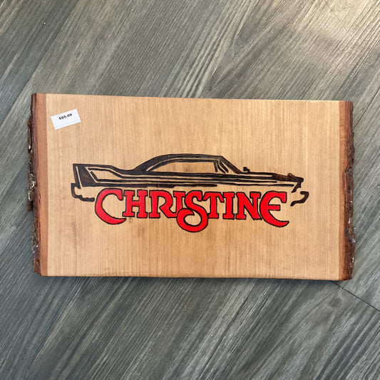 Steven Kings's "Christine" Movie Wood-burned Wall Hanger