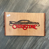 Steven Kings's "Christine" Movie Wood-burned Wall Hanger