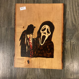 Ghostface "Scream" Wood-burned Wall Hanger