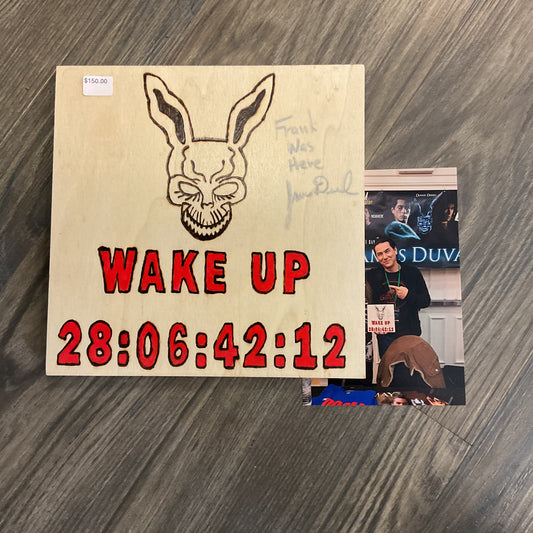 Wake Up "Donnie Darko" Autographed Wood burned Wall-hanger