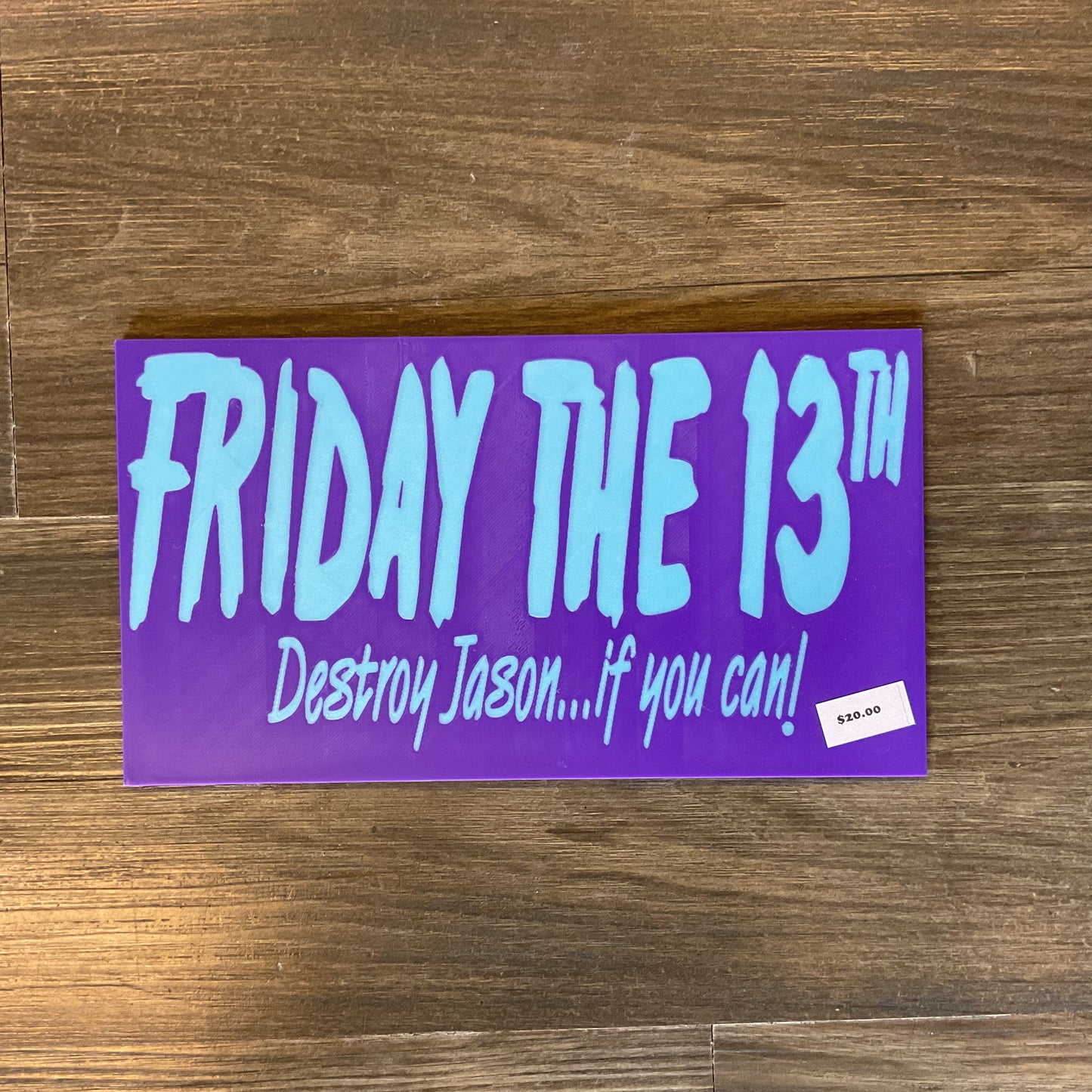 3D PRINTED SIGN FRIDAY THE 13TH NES RETRO
