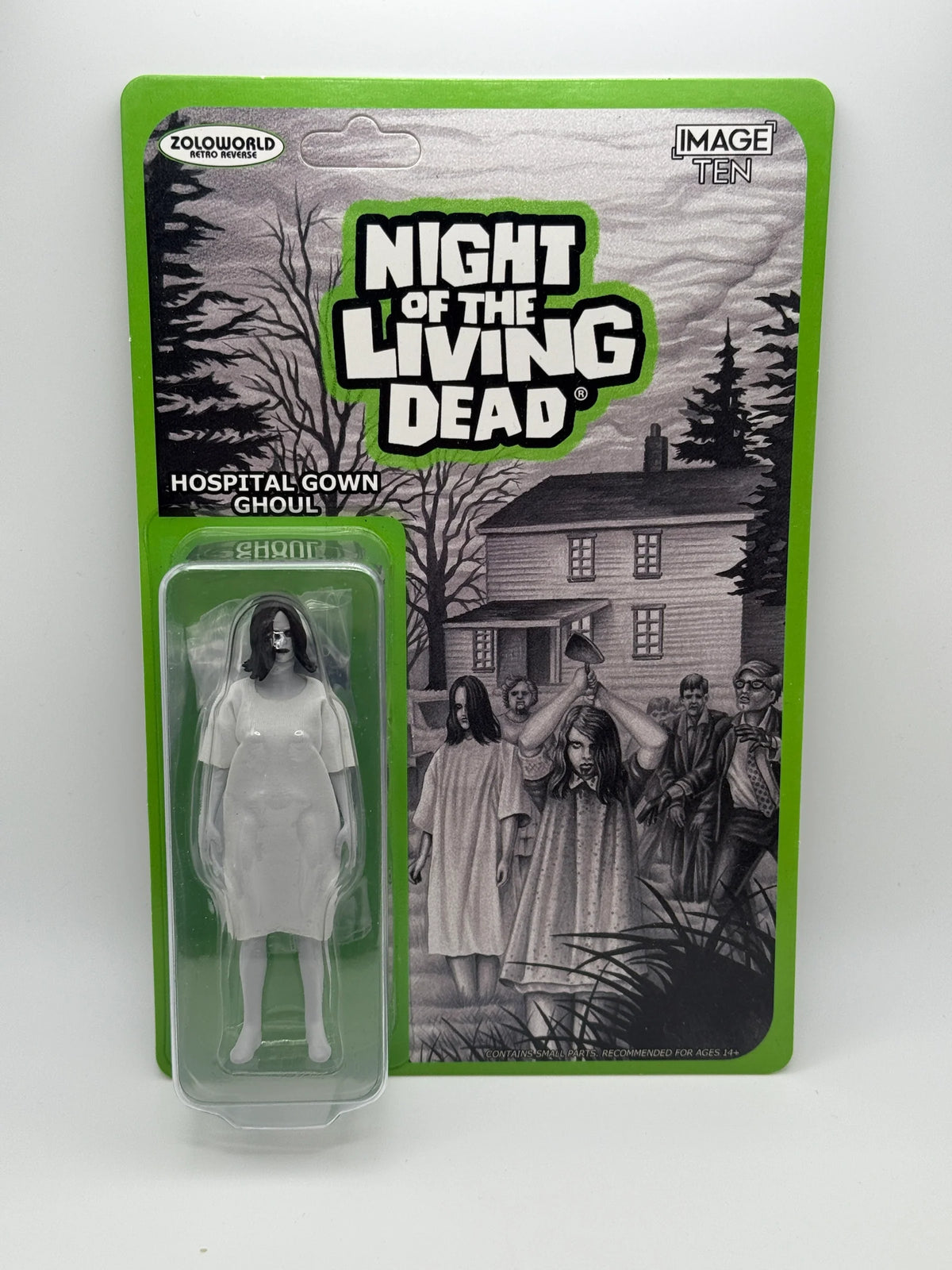 Night of the Living Dead Zoloworld Retro Reverse Hospital Gown Ghoul 3.75" Action Figure
