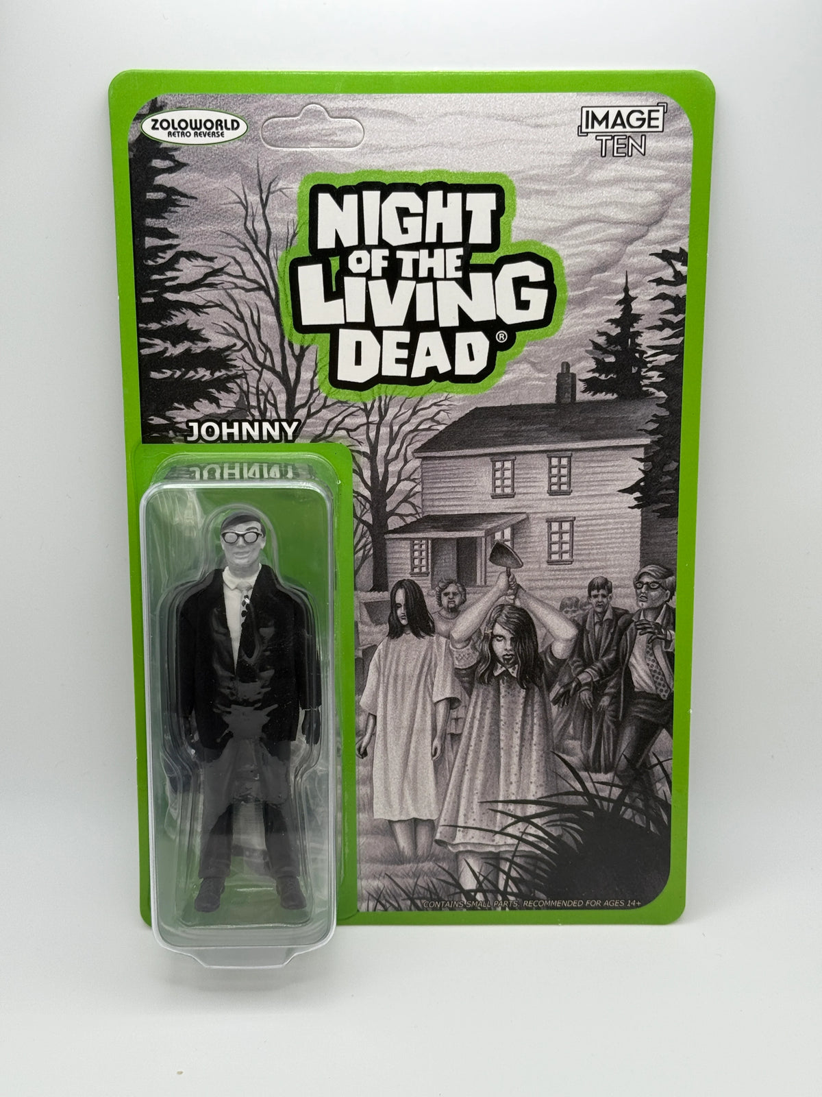 Night of the Living Dead Zoloworld Retro Reverse Johnny 3.75" Action Figure