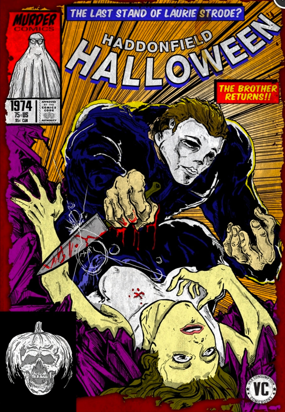 ART - PRINTS - HALLOWEEN MURDER COMIC COVER