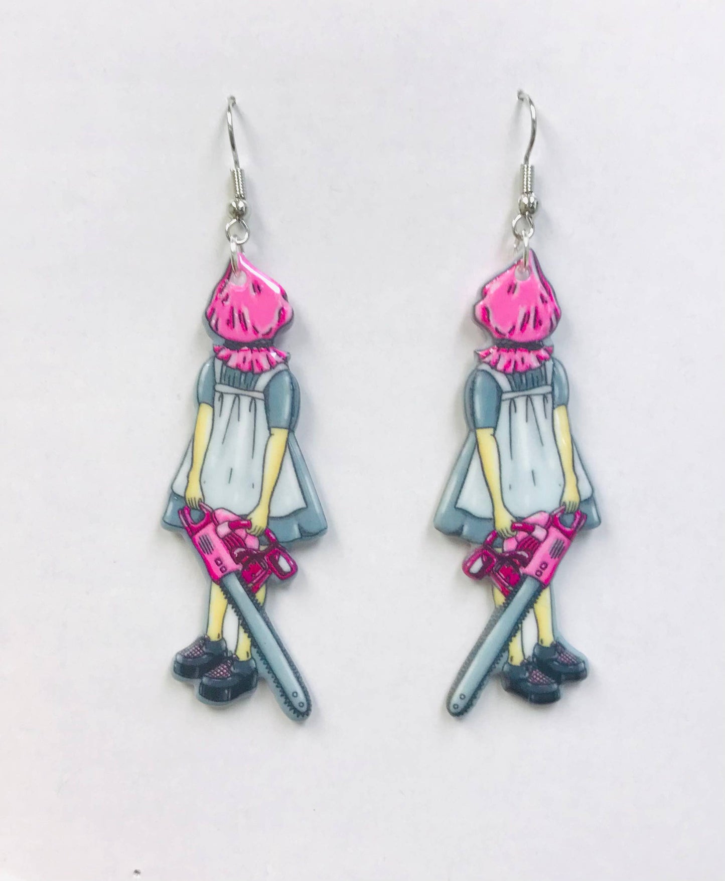 EARRINGS - "Girl With Saw"