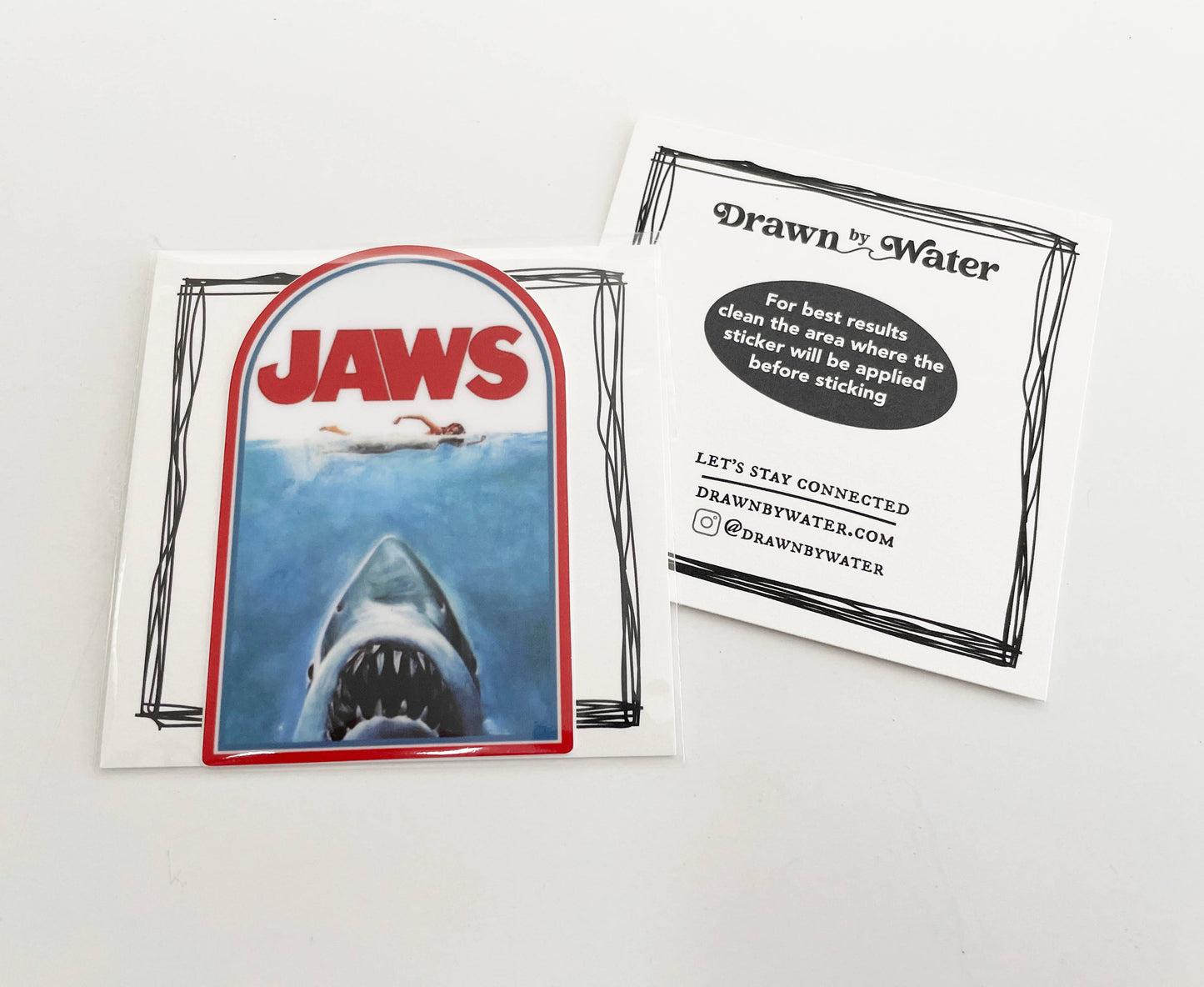 STICKERS - Jaws Sticker Waterproof Vinyl PREMIUM