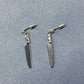 EARRINGS - Silver Tone Metal Knife Dangle Earrings