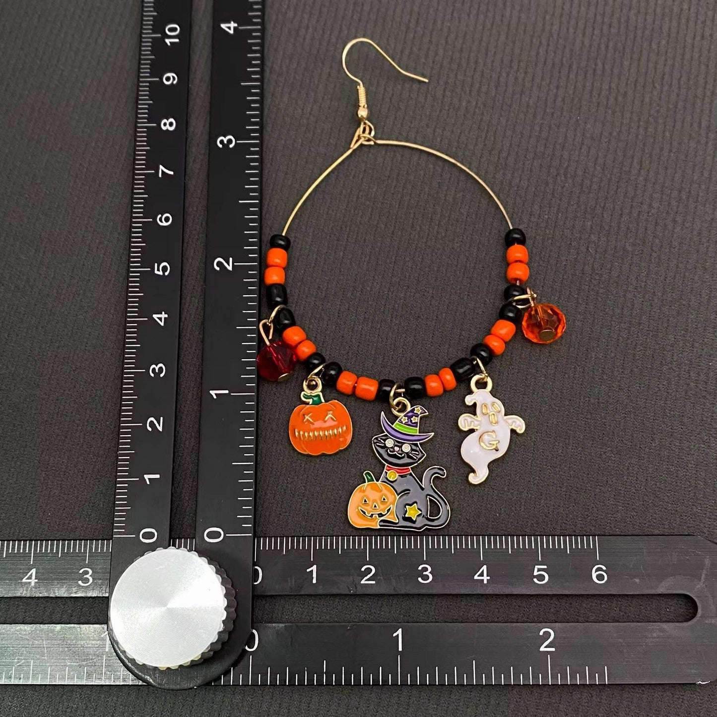 EARRINGS - Halloween Glass Beads Dangle Earrings