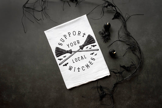 "Support your local Witches" Kitchen Dish Towel