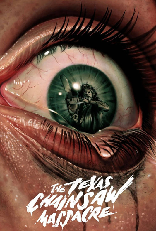 Texas Chainsaw Metal Sign Eye A5