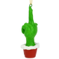 Green Hand Giving the Middle Finger Naughty Christmas Ornament