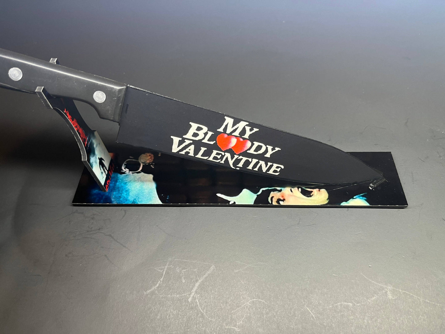 KNIFE - My Bloody Valentine 1981 Horror Knife With Stand
