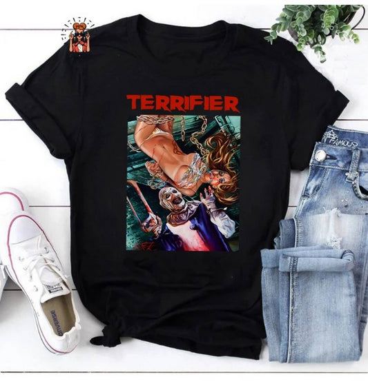 Terrifier Art The Clown Horror Movie Art Unisex Vintage T-Sh