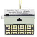 "All Work No Play" Typewriter Ornament