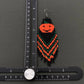EARRINGS - Halloween Pumpkin Seed Beaded Tassel Earrings