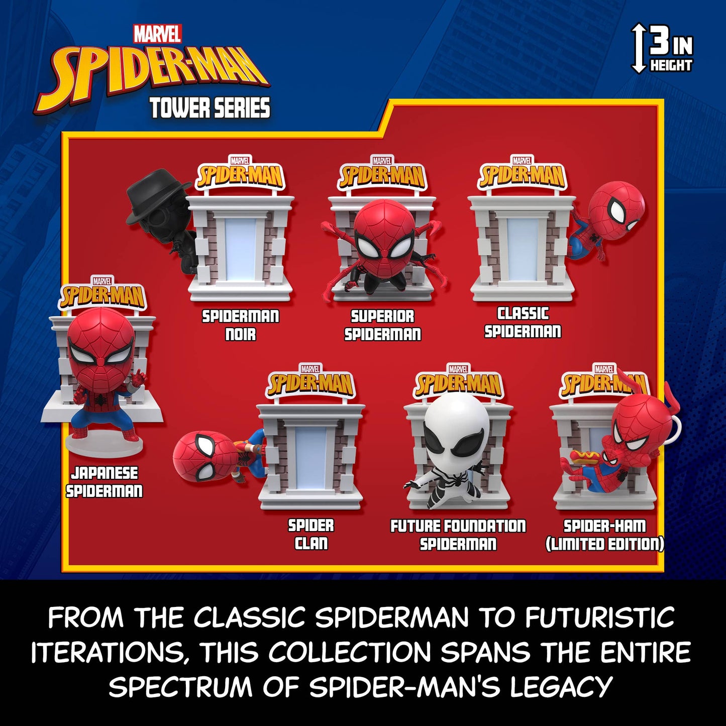 BLIND BOX - Marvel Spider-Man Tower Series Hero Box - Blind Box CDU