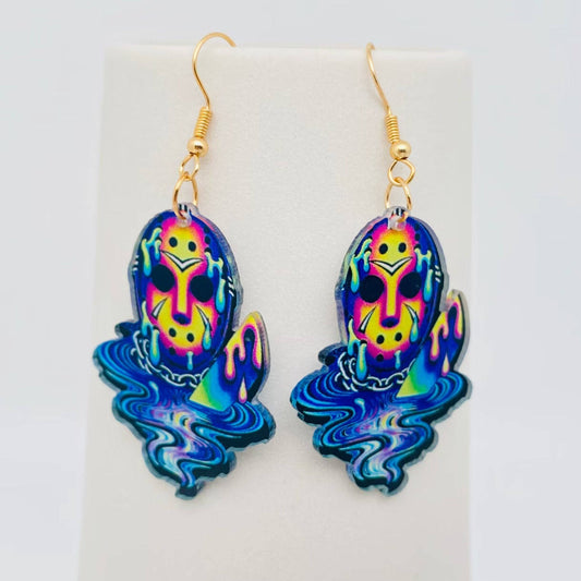 EARRINGS -  Jason In Color "Friday the 13th"