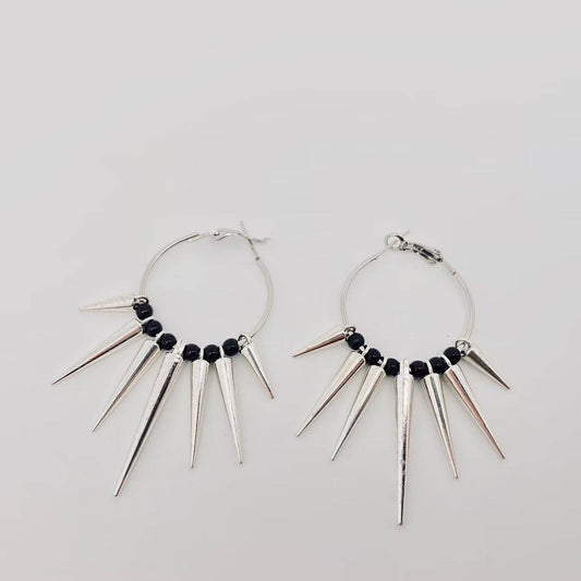 EARRINGS - Spiked Cone Hoop Earrings