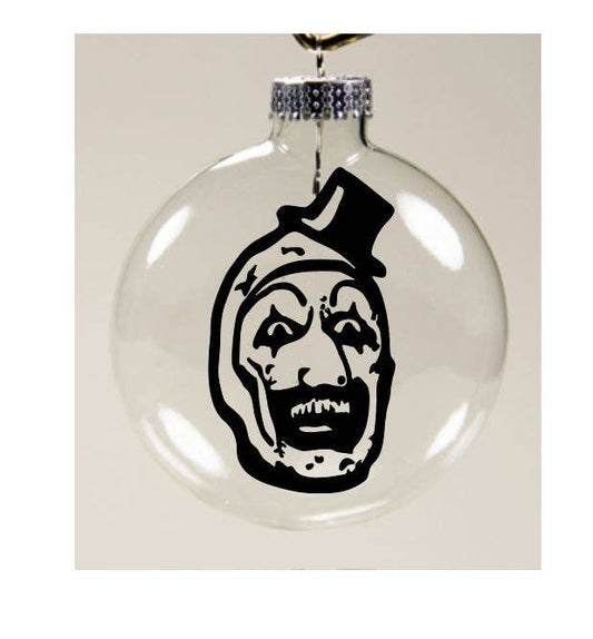 Art the Clown Terrifier Clear Christmas Ornament Shatterproof