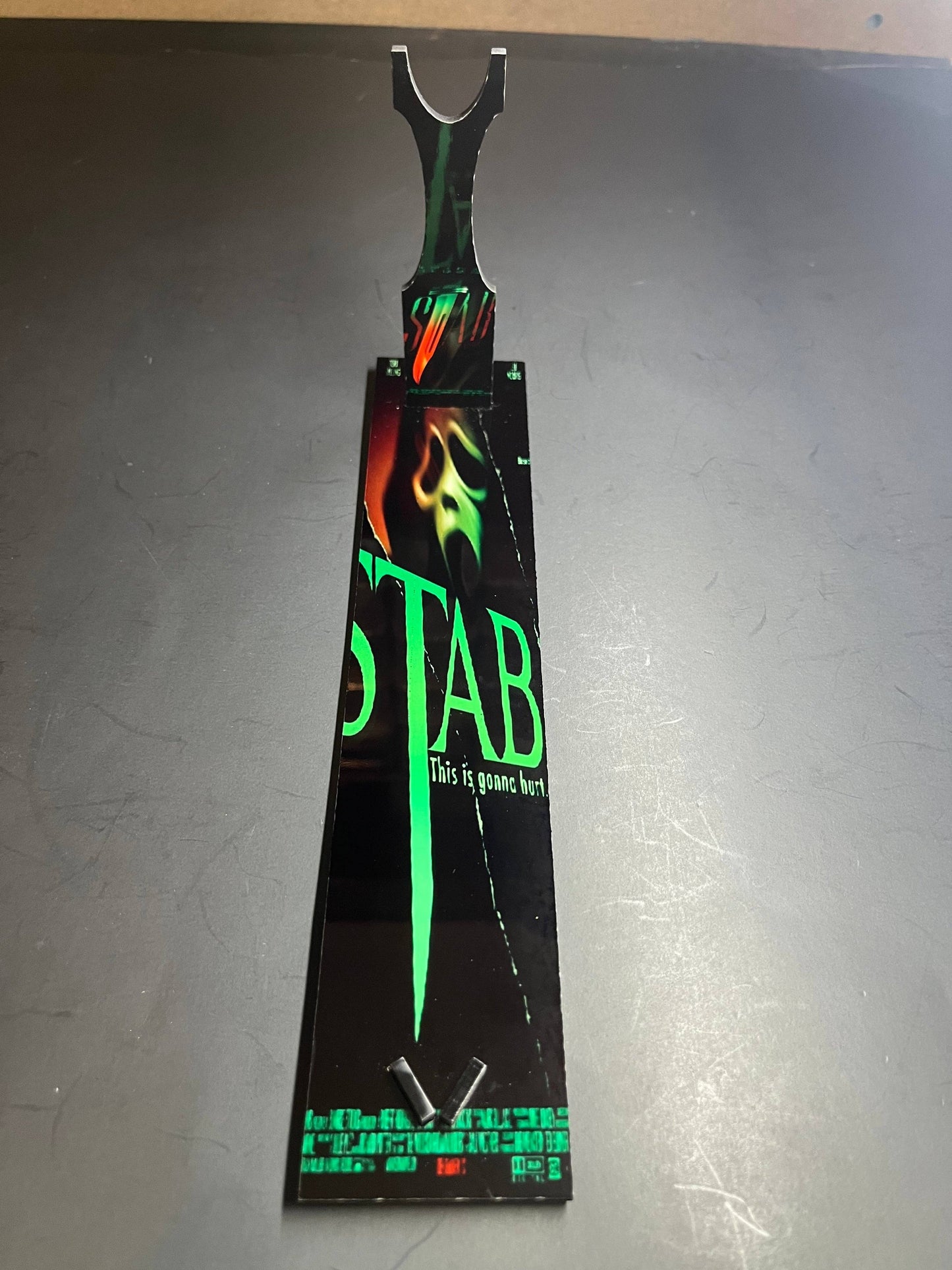 KNIFE - STAB From Scream Movie Knife With Sublimated Stand