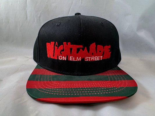 "Nightmare on Elm Street" Pattern Snapback Hat