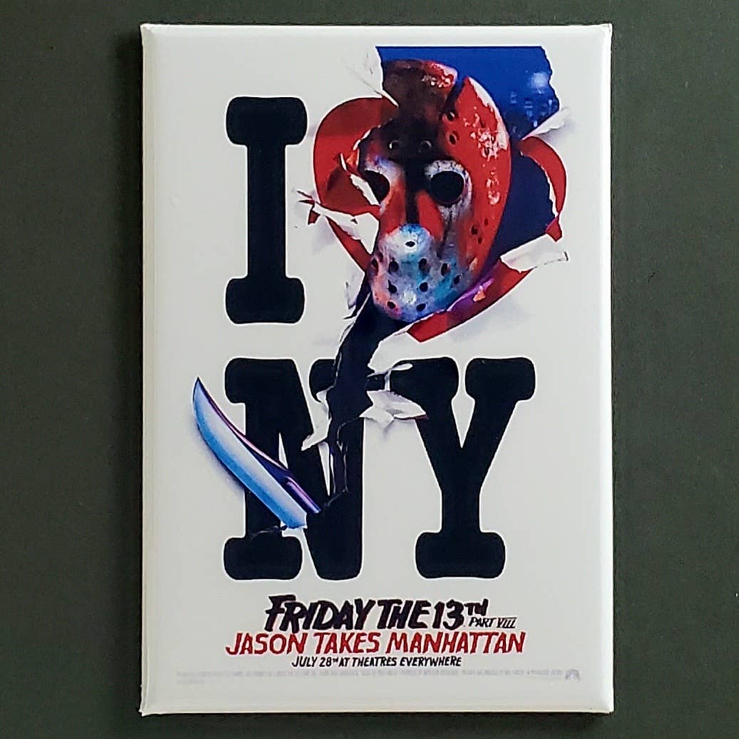FRIDAY THE 13TH Magnet JASON TAKES MANHAT
