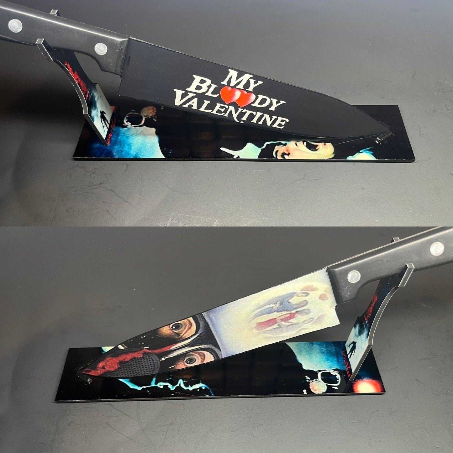 KNIFE - My Bloody Valentine 1981 Horror Knife With Stand