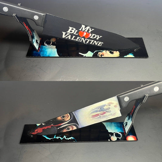 KNIFE - My Bloody Valentine 1981 Horror Knife With Stand