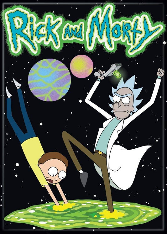 MAGNETS - Rick and Morty on Green Magnets
