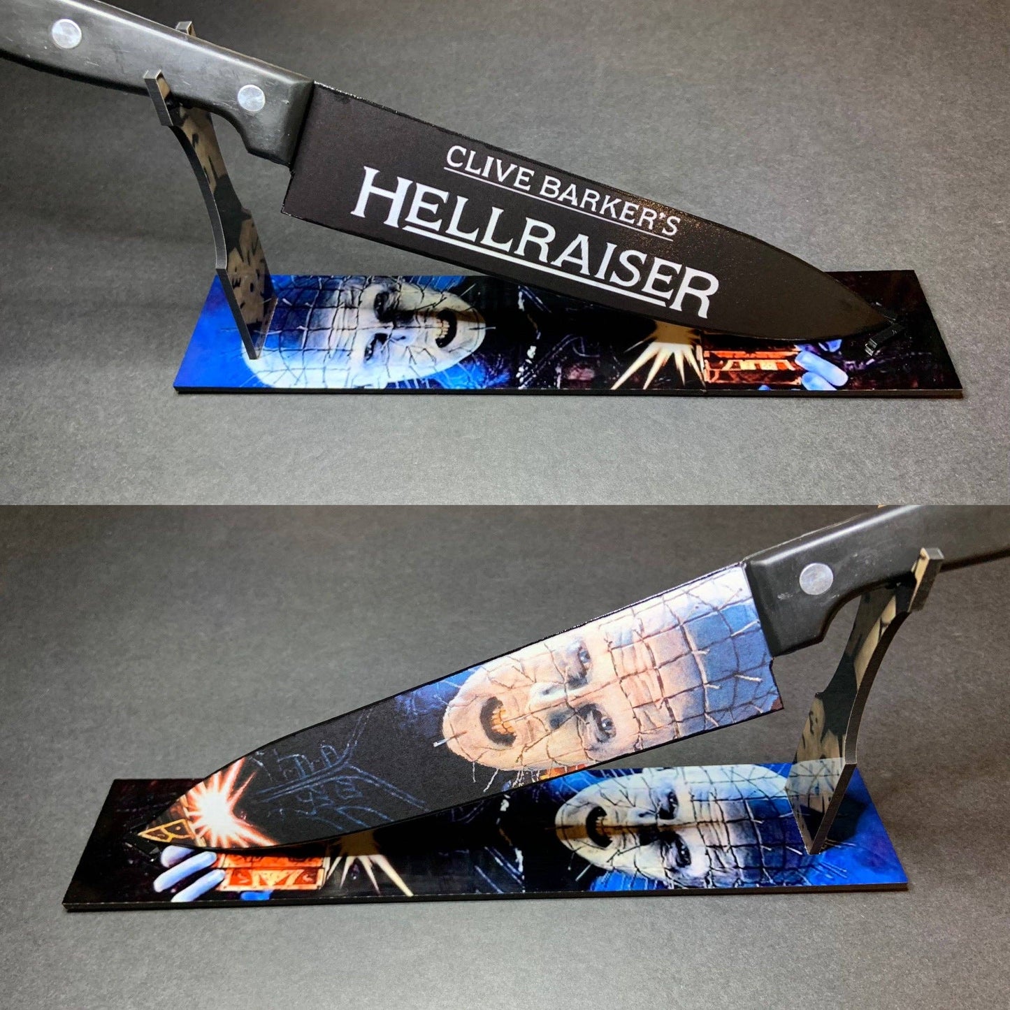 KNIFE - Hellraiser 1987 Pin Head Clive Barker Knife With Sublimated Stand