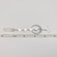 EARRINGS - Silver Star & Moon With White Crystal Pendant Earrings