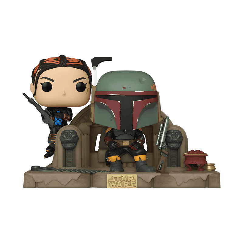 FUNKO POP! - Boba Fett & Fennec on Throne " Star Wars The Mandalorian" Collectible Figure