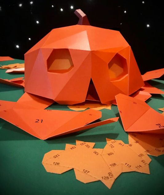 3-D Pumpkin Paper Sculpture