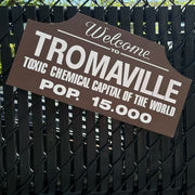 Toxic Avenger Tromaville Wood Sign Prop Replica